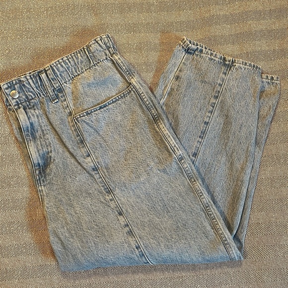 Madewell Pull- On Balloon Jeans in Closson Wash XXL - Picture 1 of 11